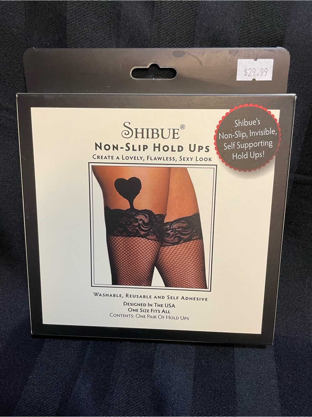Sexy Non-Slip Fishnet Hold Ups - Black